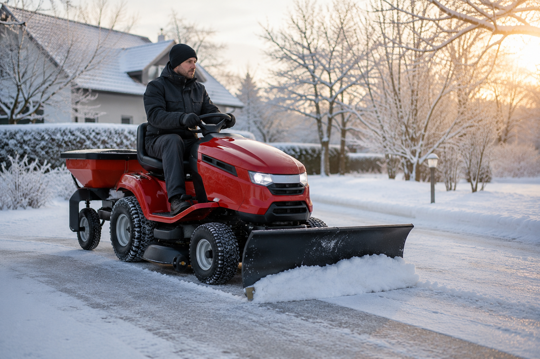 Winterarbeit mit dem Rasentraktor: Anbaugeräte und ihre Einsatzgebiete