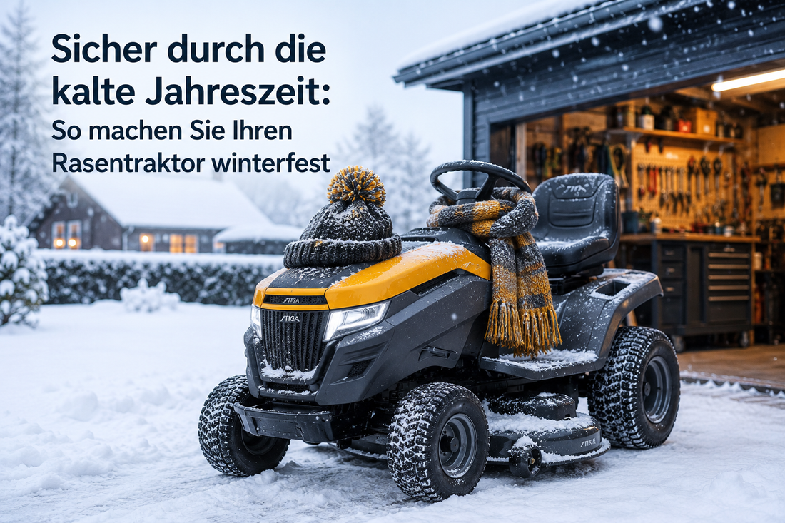 Sicher durch die kalte Jahreszeit: So machen Sie Ihren Rasentraktor winterfest