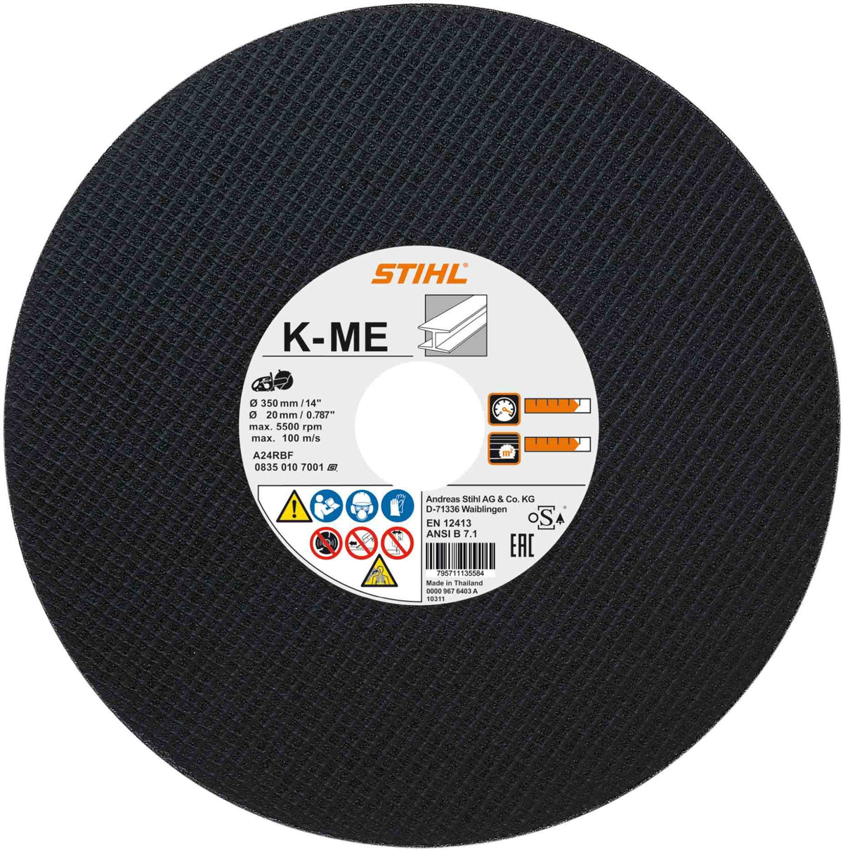 STIHL Kunstharz-Trennschleifscheibe Stahl, Ø 350 mm/14"