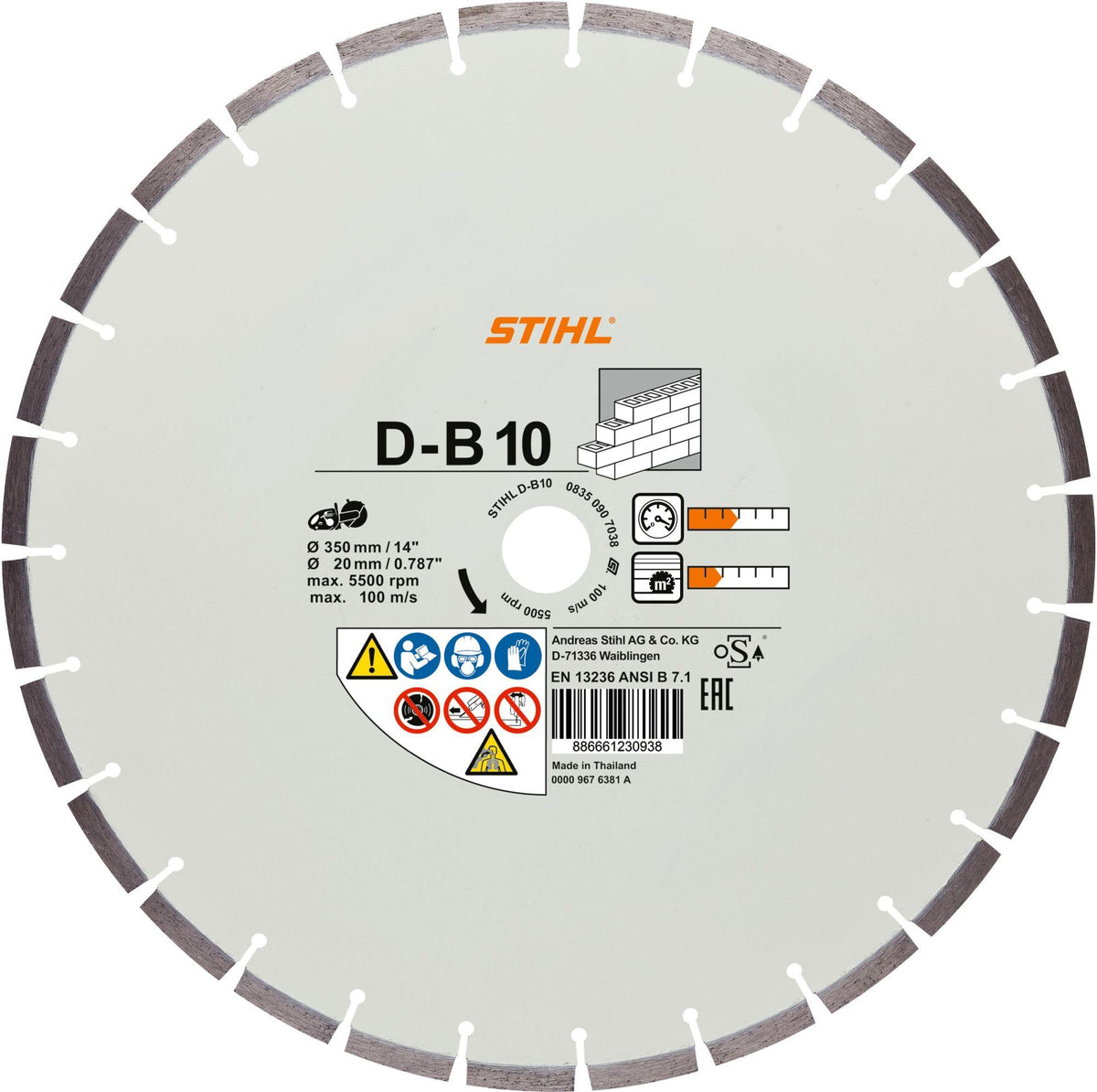 STIHL Trennschleifscheibe D-B10 Ø 350 mm / 14"