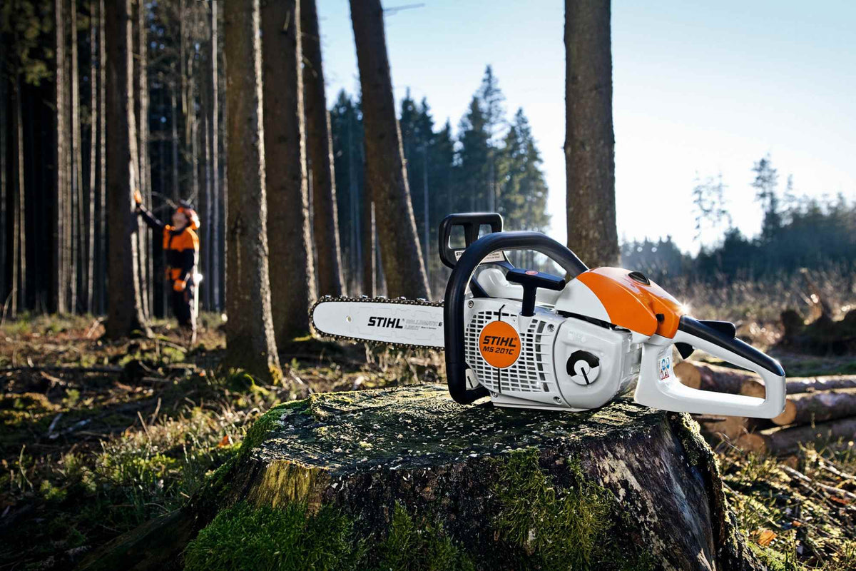 STIHL Profi Motorsäge MS 201 C-M, PS3, Schienenlänge 35cm
