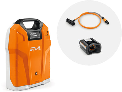STIHL Rückentragbarer Akku AR 2000 L, Set mit Anschlussleitung, Adapter AP