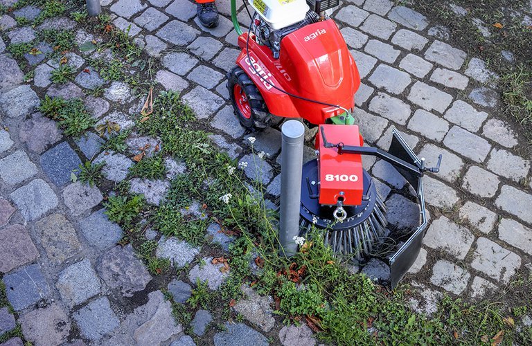 Agria Wildkrautbürste 8100 - ohne Bereifung und Lenker-Bürstenverstellung