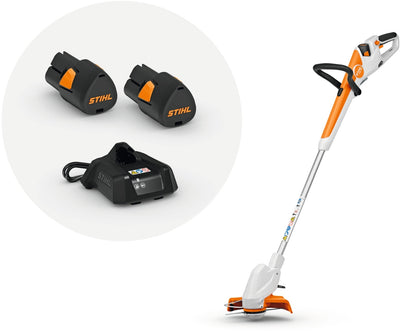 STIHL Akku-Trimmer FSA 30 mit 2x Akku AS 2 und Ladegerät AL 1 auf Hausmesse vorgeführt