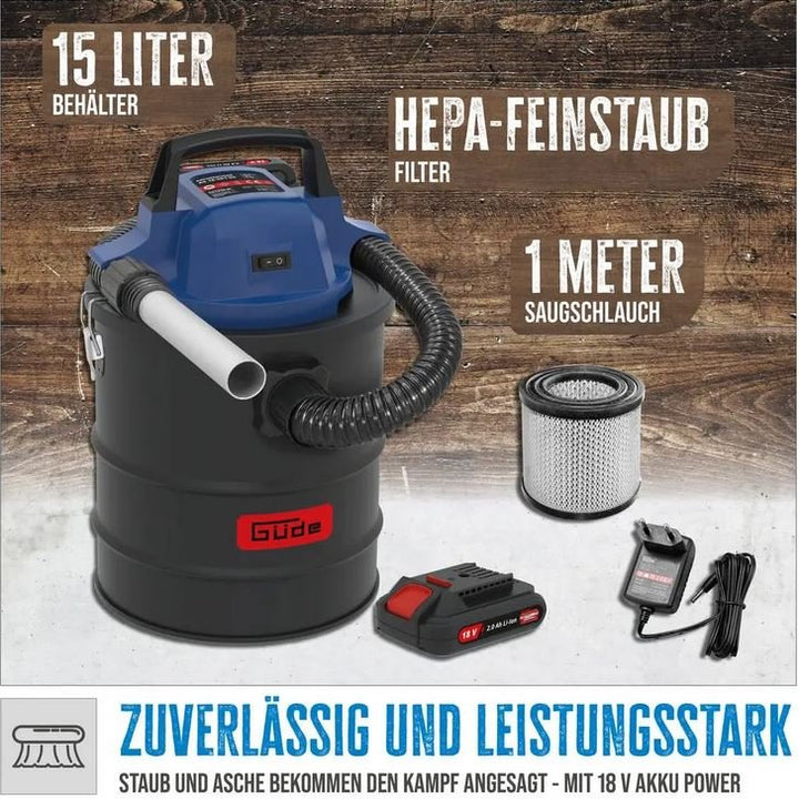 Güde Akku Aschesauger AS 18-201-05 inkl. Akku und Ladegerät nur 67,13