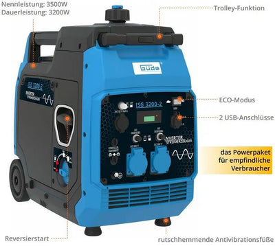 Güde Inverter-Stromerzeuger ISG 3200-2 - Modell 2025