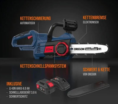 Güde Akku Kettensäge KS 18-401-30 - Modell 2025 - inkl. Akku und Ladegerät