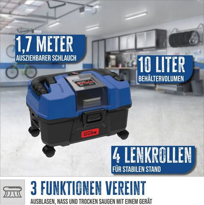Güde Akku Nass- und Trockensauger NTST 18-201-05 - Modell 2025 inkl. Akku und Ladegerät