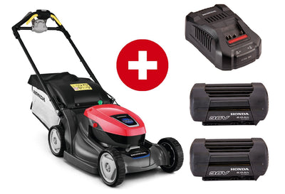Honda Akku-Rasenmäher HRX 476 XB VE mit 2 x 6Ah Akku und Schnell-Ladegerät