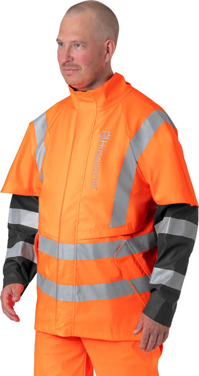 Husqvarna Wetterschutzjacke Functional High Viz DIN 20471 Klasse 3 EN 343