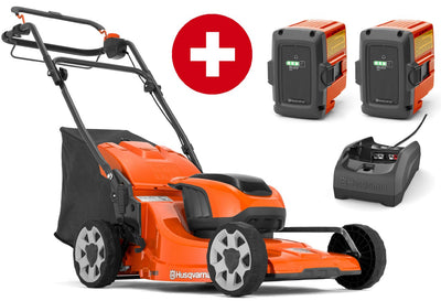 Husqvarna Akku-Rasenmäher mit Radantrieb LC 142iS - Set mit 2x Akku B140 und Ladegerät C80 - Modell 2025