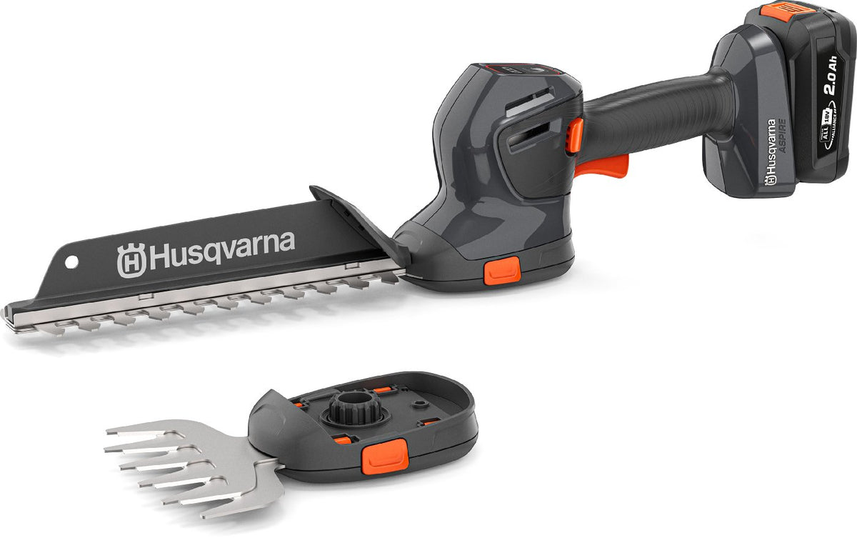 Husqvarna Aspire Akku 2-in-1 Gras- und Strauchschere S20-P4A ohne Stab, ohne Akku und Ladegerät