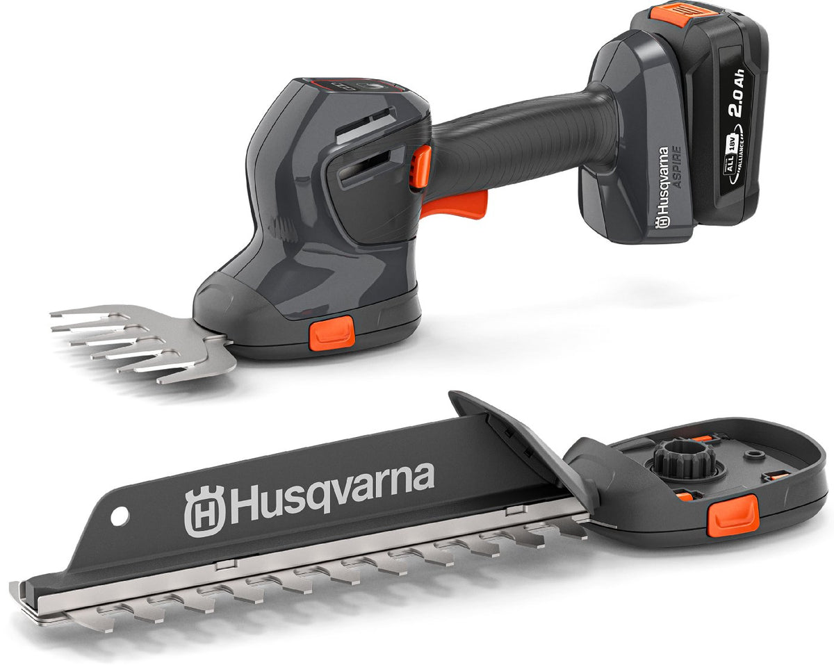 Husqvarna Aspire Akku 2-in-1 Gras- und Strauchschere Set SE20-P4A ohne Stab mit Akku B36 und Ladegerät C50