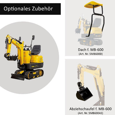 Lumag Mini-Bagger mit Benzinmotor MB-600 Mini-Bagger mit Benzinmotor