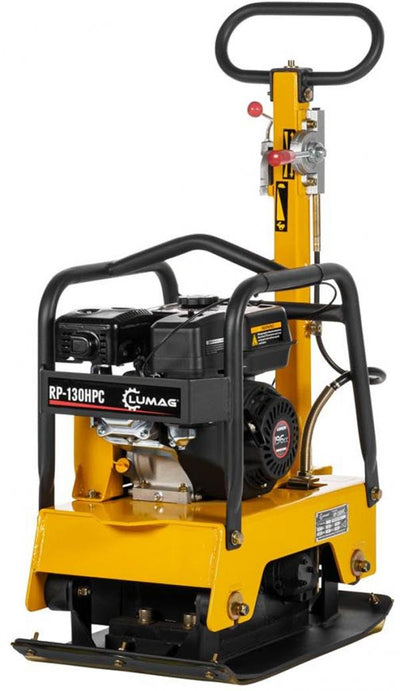 Lumag Benzin-Rüttelplatte RP 130 HPC inkl. Gummimatte u. Fahrwerk - Modell 2025