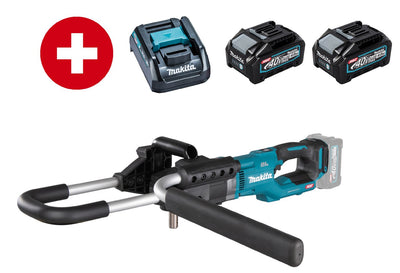 Makita Akku-Erdbohrer DG002GZ mit 2 x 4 Ah Akku und Ladegerät - Modell 2025