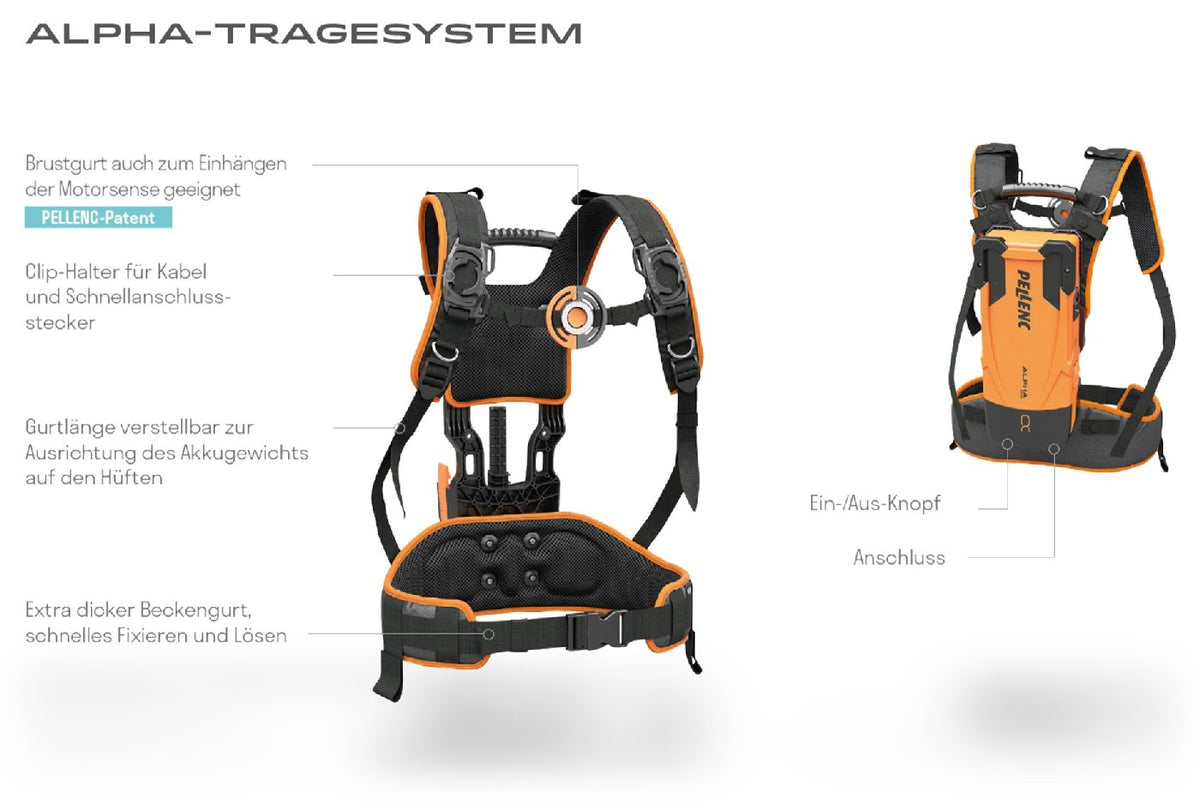 Pellenc Tragesysteme ALPHA-Tragesystem
