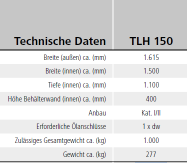 SAPHIR Transportbehälter TLH 150