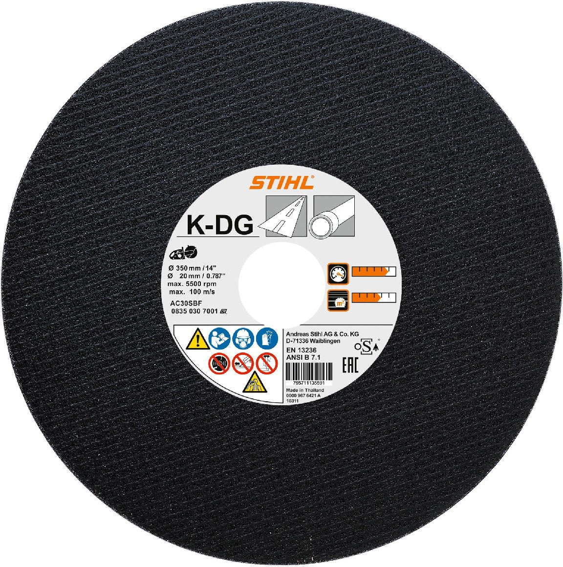 STIHL Kunstharz-Trennschleifscheibe Asphalt, Ø 350 mm
