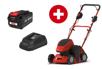 Sabo Akku-Vertikutierer 33-V Accu - Bundle mit Akku 40V/4Ah und Standard Ladegerät