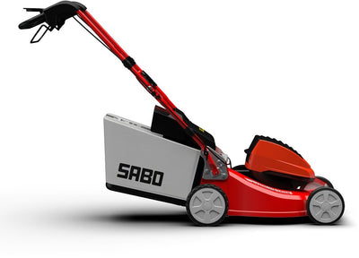 Sabo Akku-Rasenmäher 43-Accu VARIO mit 2 x 4 Ah Akkus und Schnellladegerät - Modell 2025