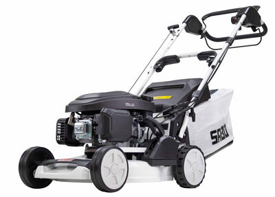 Sabo Benzin-Rasenmäher mit Radantrieb 43-VARIO White Edition limitierte Sonderedition - Modell 2025