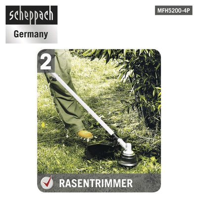 Scheppach Benzin-4 in 1 Multigartengerät MFH5200-4P