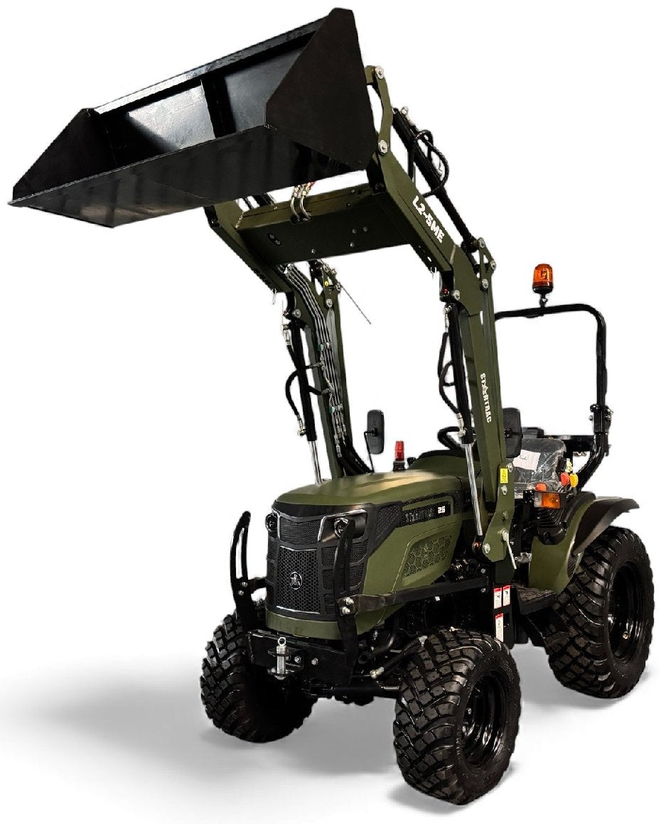 Startrac Allrad-Kleintraktor 26 mit Galaxy-Garden-Pro-Bereifung + Frontlader inklusive Schaufel