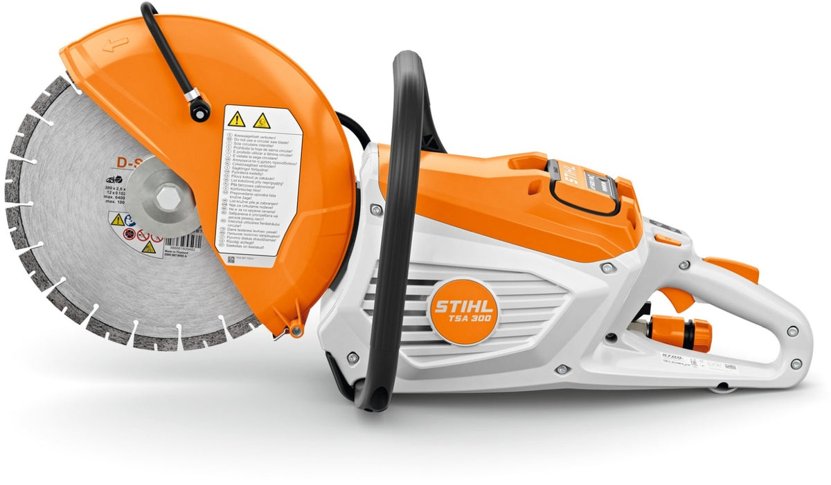 STIHL Akku-Trennschleifer TSA 300, ohne Akku und Ladegerät mit 300 mm Kunstharz-Trennscheibe für Baustahl