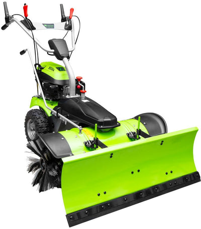 Zipper Schmutz- und Schneekehrmaschine ZI-KM1000 mit Schneeschild & Auffangbehälter