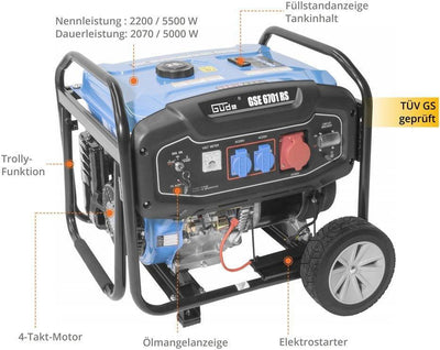 Güde Benzin-Stromerzeuger GSE 6701 RS