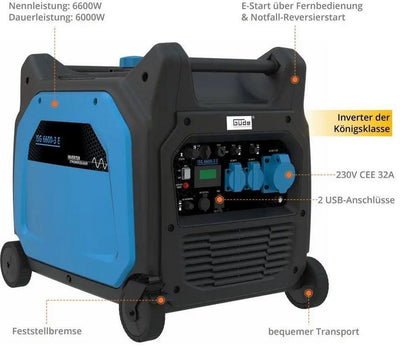 Güde Inverter-Stromerzeuger ISG 6600-3 E - Modell 2025