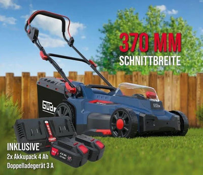 Güde Akku-Rasenmäher RM 36-402-30.37 - Modell 2025 inkl. 2x Akku und 1x Doppelladegerät